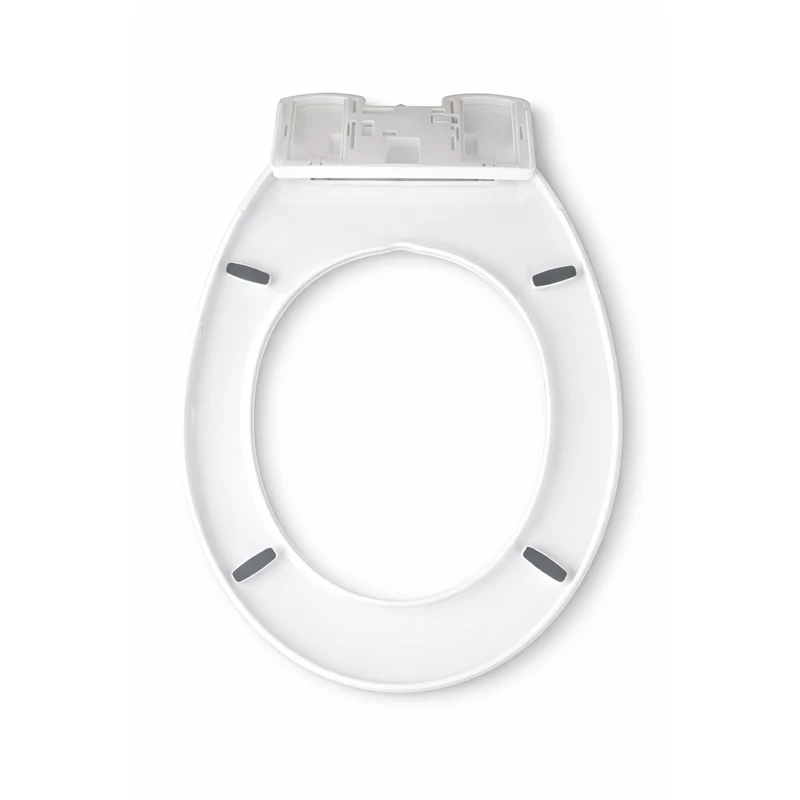 Capac WC SOFTY, închidere lentă (soft-close), alb, plastic, sistem anti-trântire