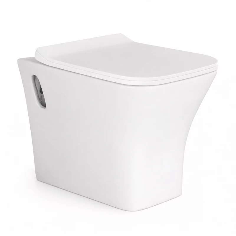 OSLO || Vas WC, adânc, pentru montare pe perete, ceramică, alb