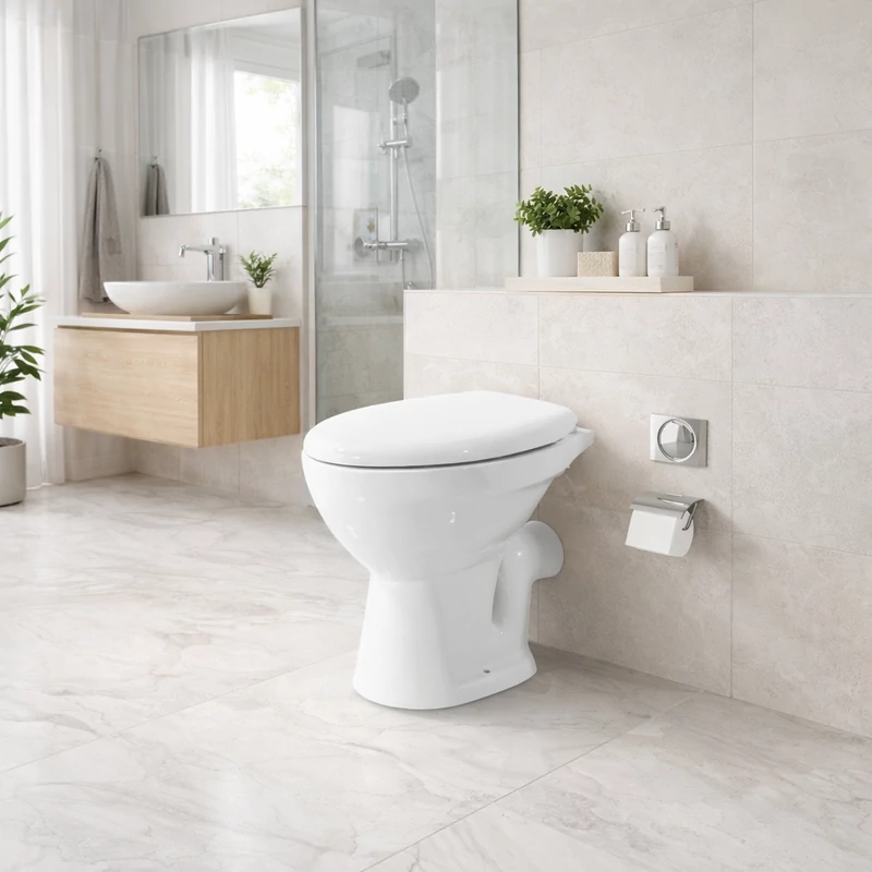 CORI || Vas WC, adânc, ceramică, alb, evacuare verticală