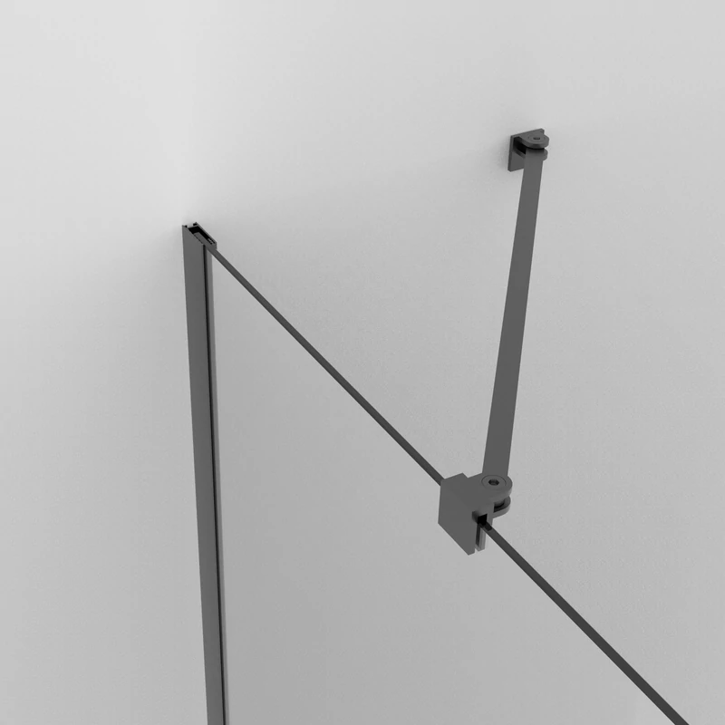 Rubio || Negru Cabină de duș 80x80, 195cm, 6mm