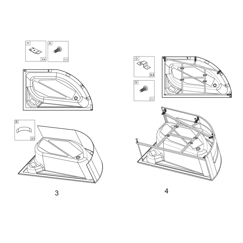 MASCA PENTRU C|| PENTRU CADĂ ASIMETRICĂ STÂNGA 170