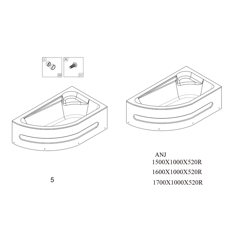 MASCA PENTRU C|| PENTRU CADĂ ASIMETRICĂ DREAPTA 150-170