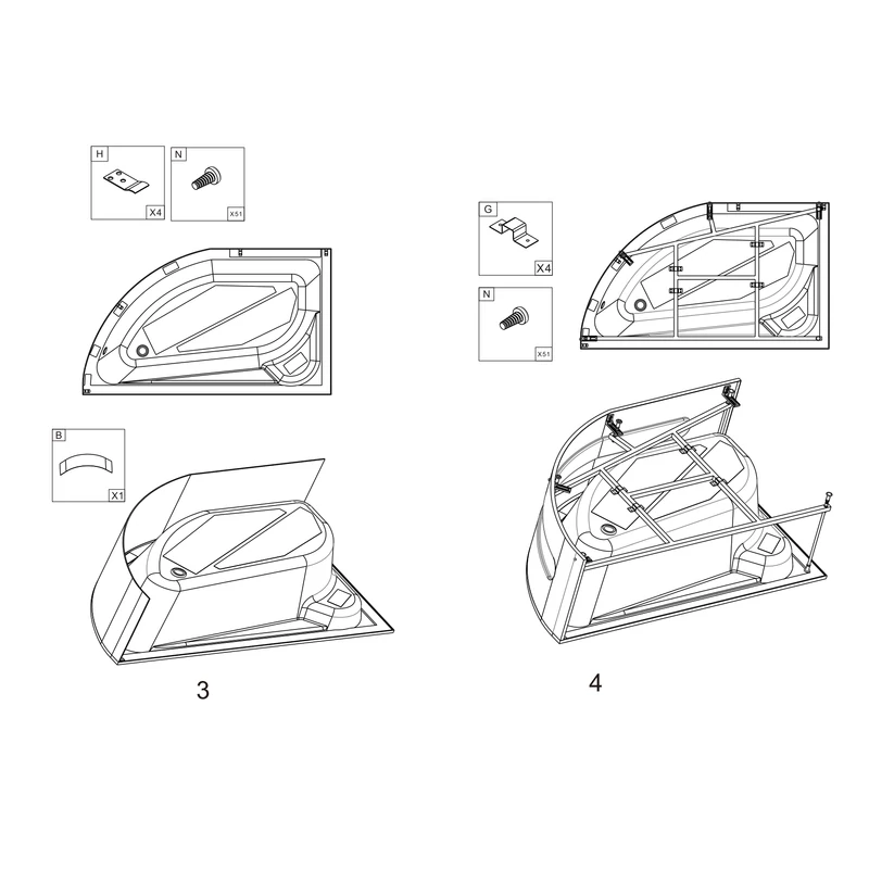 MASCA PENTRU C|| PENTRU CADĂ ASIMETRICĂ DREAPTA 150-170