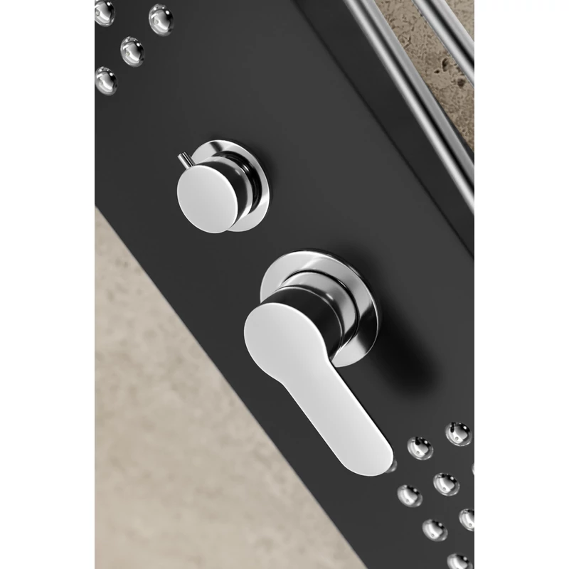 Alegre || BLACK Panel duș, oțel inoxidabil