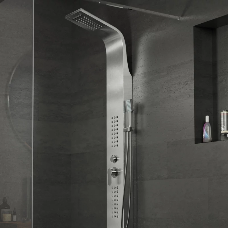 Alegre Silver Panel duș, oțel inoxidabil