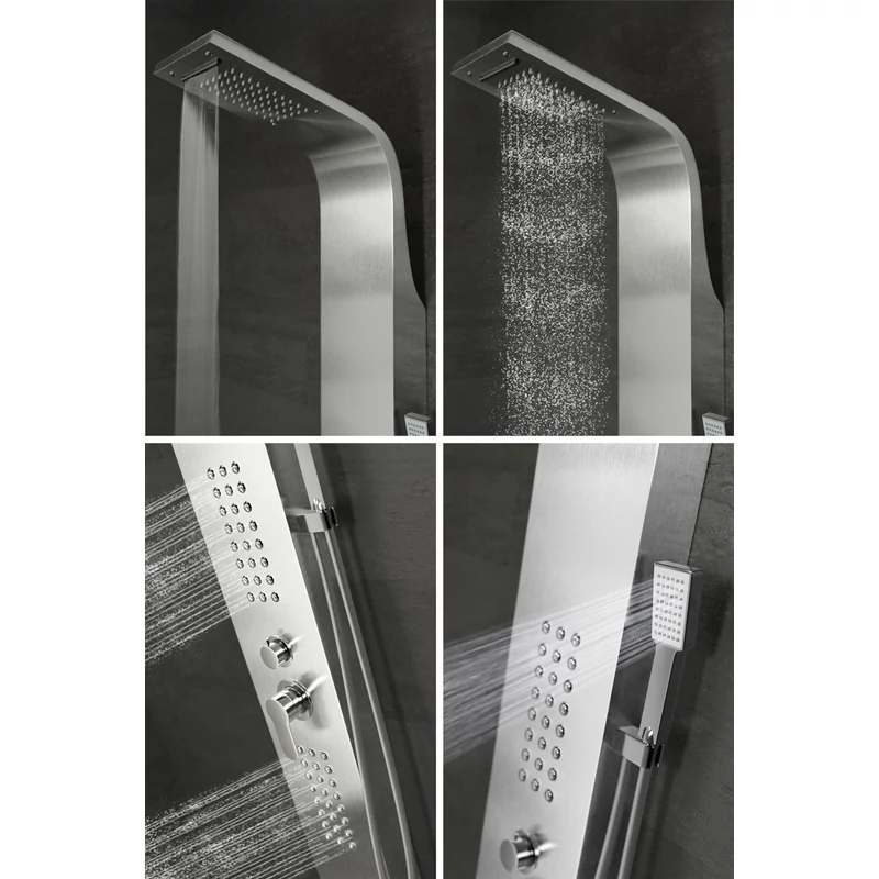 Alegre Silver Panel duș, oțel inoxidabil