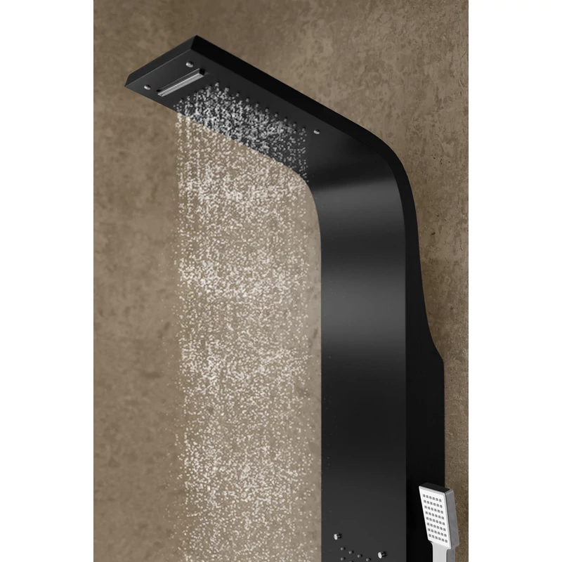 Bologna || BLACK Panel duș, oțel inoxidabil