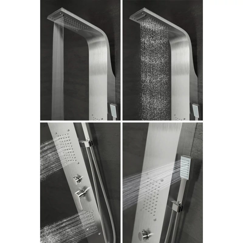 Bologna Silver Panel duș, oțel inoxidabil