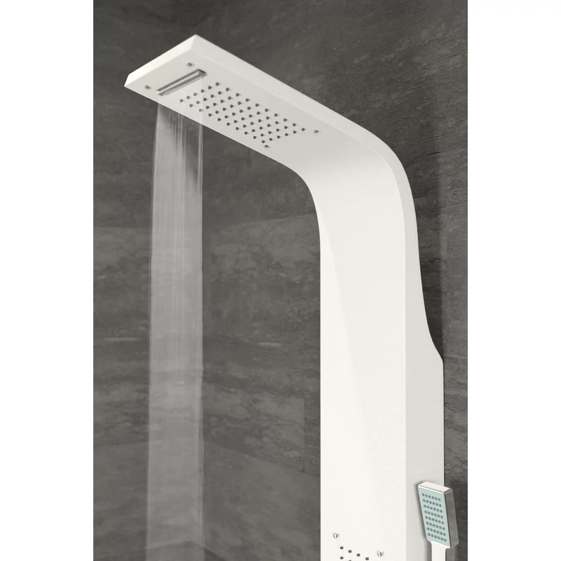 Bologna WHITE Panel duș, oțel inoxidabil