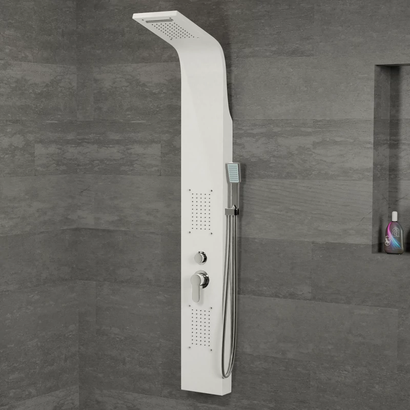 Bologna WHITE Panel duș, oțel inoxidabil