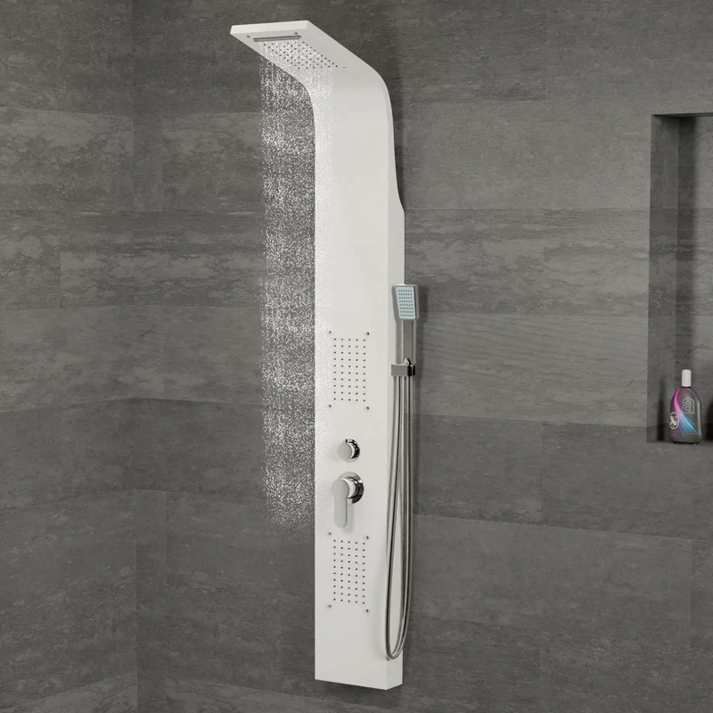 Bologna WHITE Panel duș, oțel inoxidabil