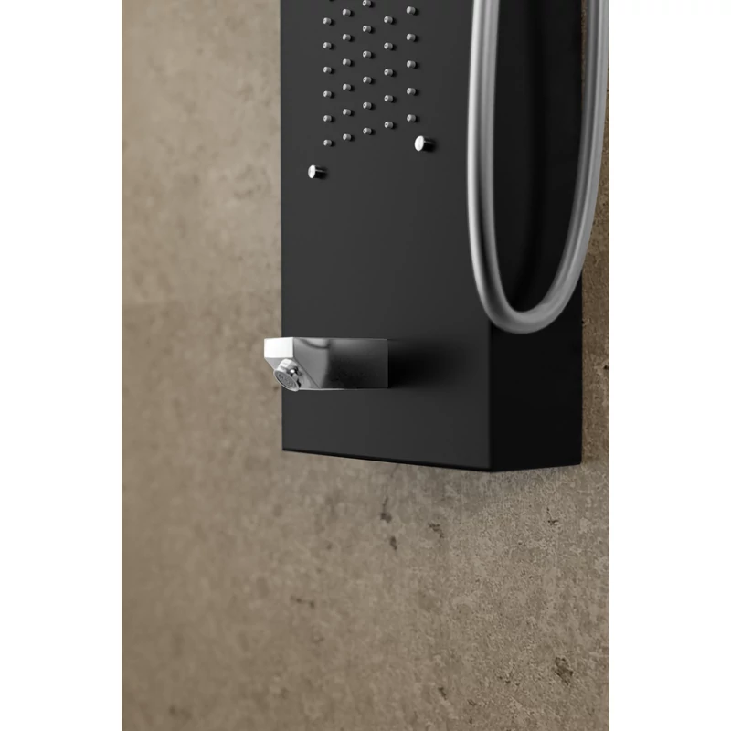 Merin || BLACK Panel duș, oțel inoxidabil