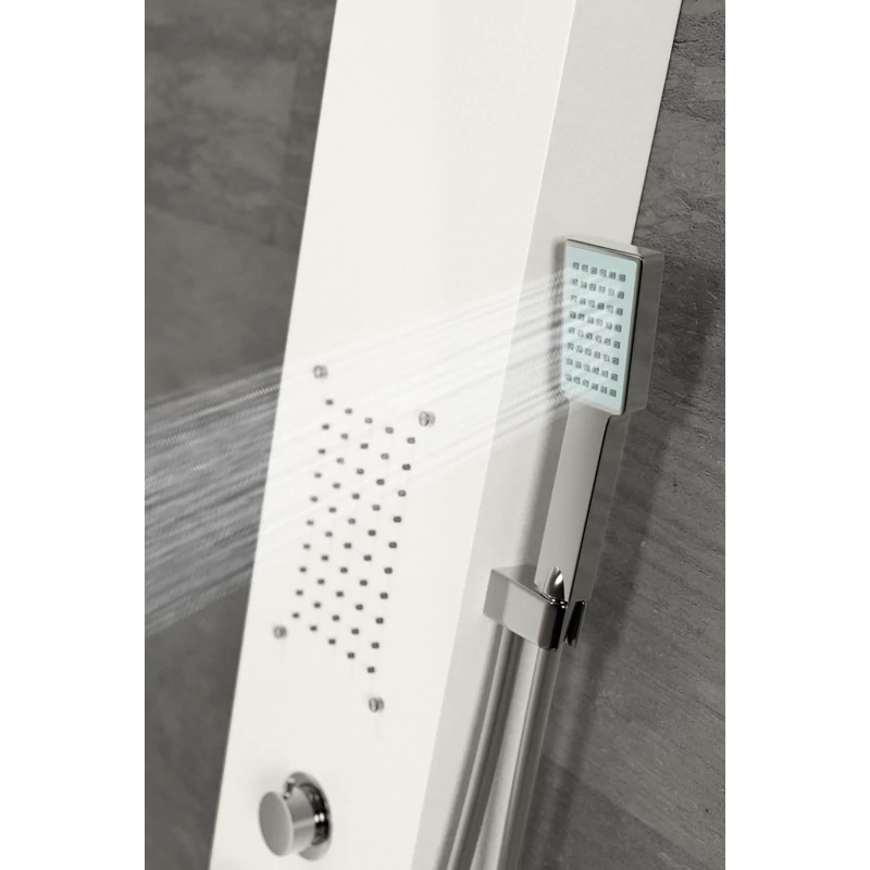 Merin || WHITE Panel duș, oțel inoxidabil