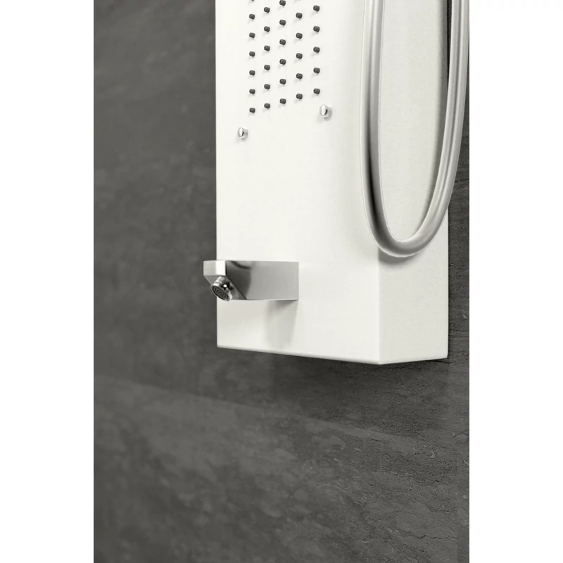 Merin || WHITE Panel duș, oțel inoxidabil