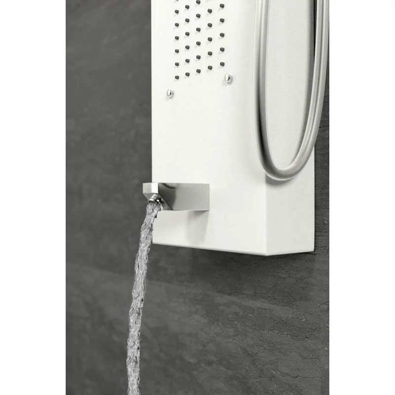 Merin WHITE Panel duș, oțel inoxidabil