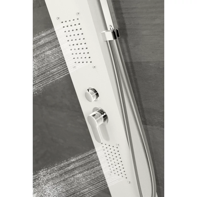 Merin || WHITE Panel duș, oțel inoxidabil