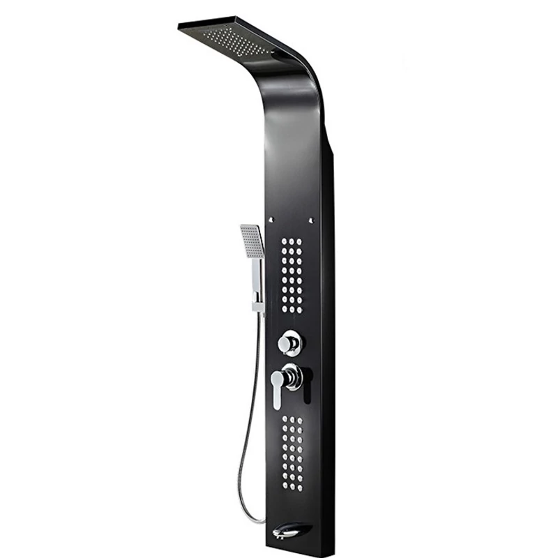 Alegre || BLACK Panel duș, oțel inoxidabil