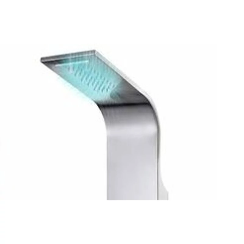 Verona || Silver Panel duș, oțel inoxidabil, cu termostat, iluminat cu LED